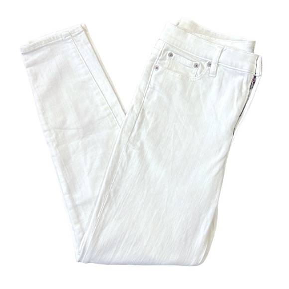 J. Crew Mid-Rise Skinny Jeans in Signature Stretch White Size 29 - Picture 6 of 12